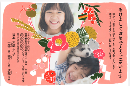 一番安かった しまうまプリント年賀状